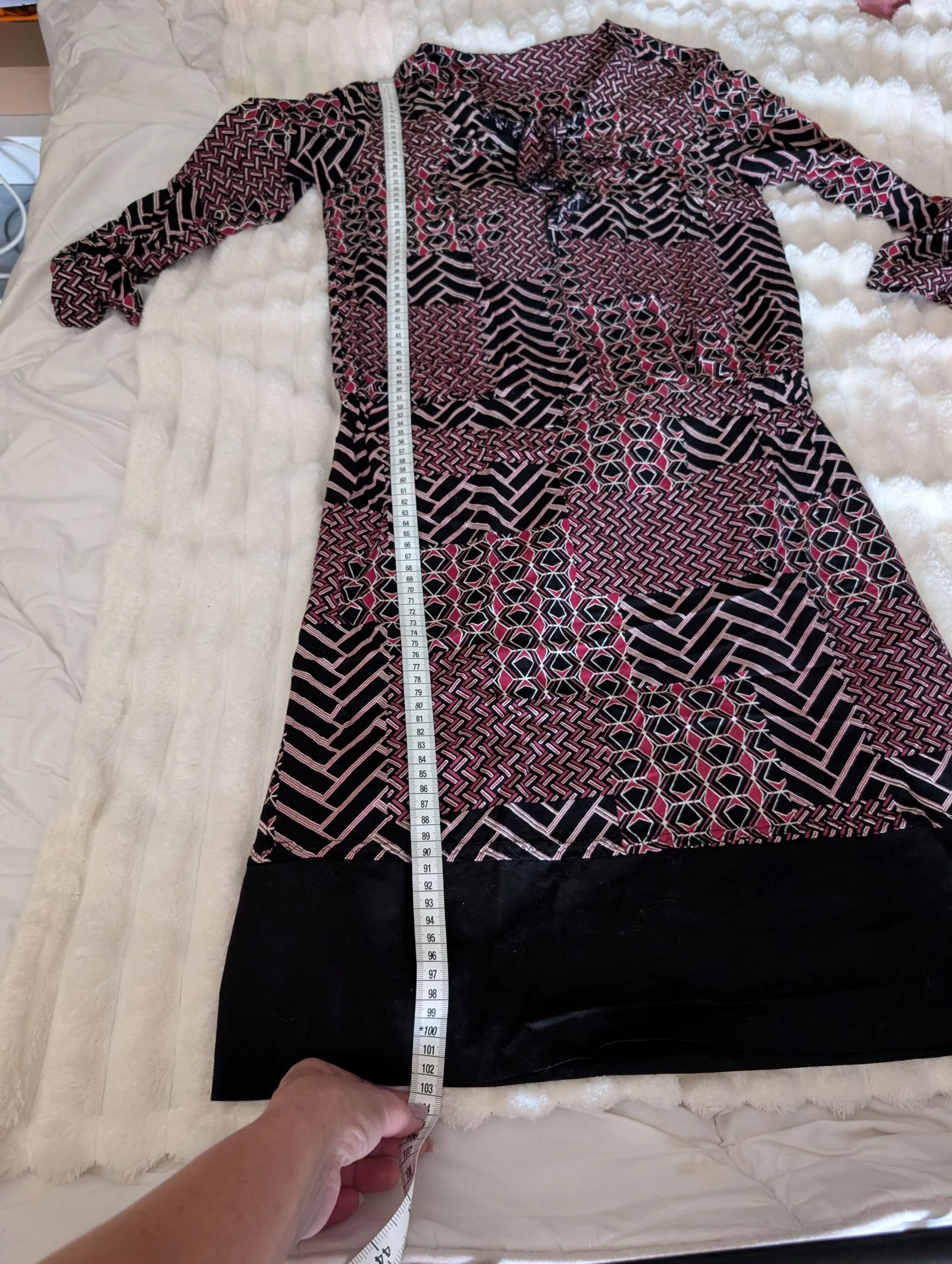 Muito bonito vestido elegante e gráfico de mangas compridas – photo 9